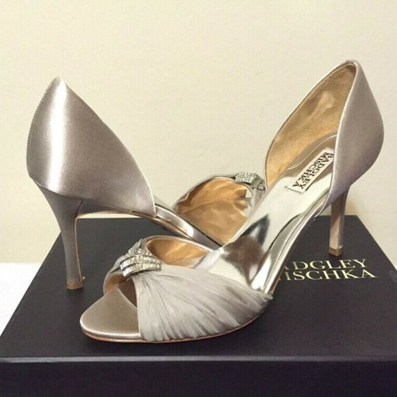 🆕Badgley Mischka Wedding Peep Toe d'Orsay Pump - Picture 3 of 8